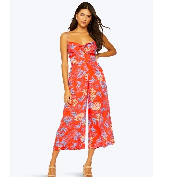 new! Lost & Wander sleeveless still on vacay jumpsuit L - Picture 1 of 6